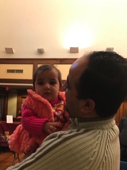 Thanksgiving dinner for refugees at St. John’s Episcopal Church, West Hartford. Photo courtesy of Rector Susan Pinkerton