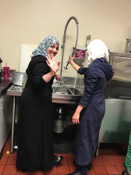 Thanksgiving dinner for refugees at St. John’s Episcopal Church, West Hartford. Photo courtesy of Rector Susan Pinkerton