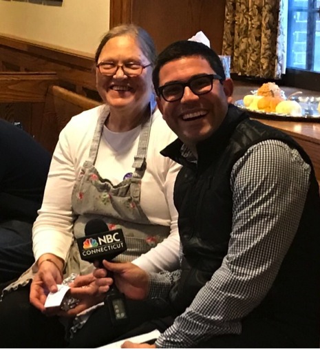 Thanksgiving dinner for refugees at St. John’s Episcopal Church, West Hartford. Photo courtesy of Rector Susan Pinkerton